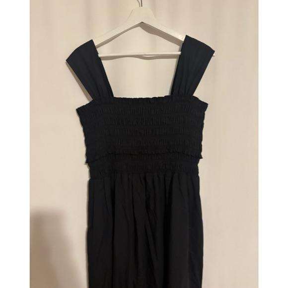 Club Monaco Dress Large Black Long Maxi Aline New Cotton - Picture 2 of 9